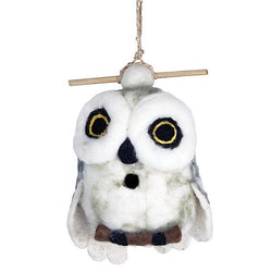 Felt Birdhouse - Snowy Owl Handmade and Fair Trade