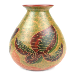 9 inch Tall Vase - Turtle Handmade and Fair Trade