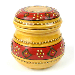 Hand-painted Sugar Bowl in Honey Handmade and Fair Trade