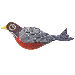 Felt Garden Bird Ornament - Robin Handmade and Fair Trade