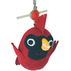 Felt Birdhouse - Baby Cardinal Handmade and Fair Trade