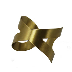 Crisscross Cuff  - Gold Handmade and Fair Trade