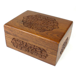 Handmade Carved Box - Rose Detail Design Handmade and Fair Trade