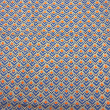 Blue and Orange Geometric Cotton Scarf - Asha Handicrafts