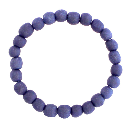 Recycled Glass Bead Bracelet Blueberry - Global Mamas