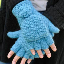Mollie Fingerless Gloves - Azure - WorldFinds (W)