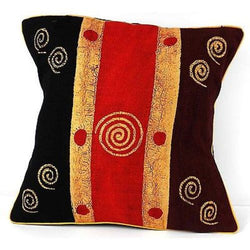 Handmade Geometric Spirals Batik Cushion Cover Handmade and Fair Trade