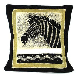 Handmade Black and White Zebra Batik Cushion Cover Handmade and Fair Trade