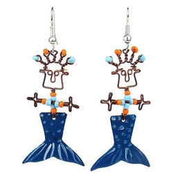 Dancing Girl Mermaid Earrings Handmade and Fair Trade