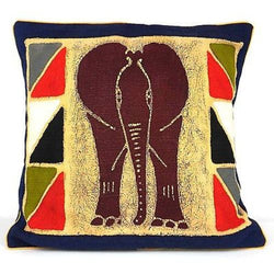 Handmade Colorful Elephant Batik Cushion Cover Handmade and Fair Trade