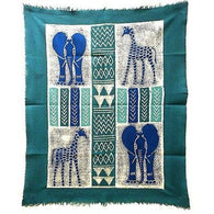 African Quad Batik in Three Blues Handmade and Fair Trade