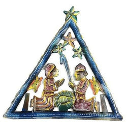 Painted Triangle Nativity Wall Art Handmade and Fair Trade