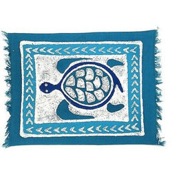 Handpainted Blue Turtle Batiked Placemat Handmade and Fair Trade