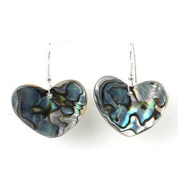 Josefa Abalone Heart Earrings Handmade and Fair Trade