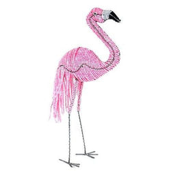 Handmade 15-inch Tall Beaded Flamingo Handmade and Fair Trade