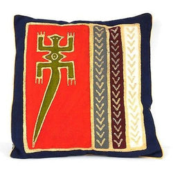 Handmade Red Lizard Batik Cushion Cover Handmade and Fair Trade