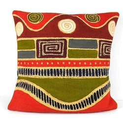 Handmade Geometric Wave Batik Cushion Cover Handmade and Fair Trade
