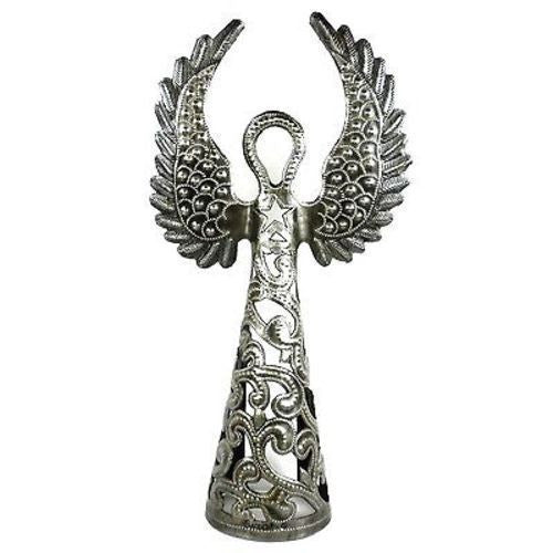 16-inch Metalwork Angel - Wings Up Handmade and Fair Trade
