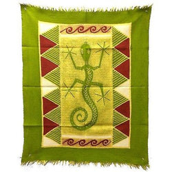 Gecko Batik in Green/Yellow/Red Handmade and Fair Trade