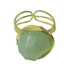 Agate Chunk Statement Ring in Teal Handmade and Fair Trade