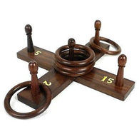 Handcrafted Sheesham Wood Ring Toss Game Handmade and Fair Trade