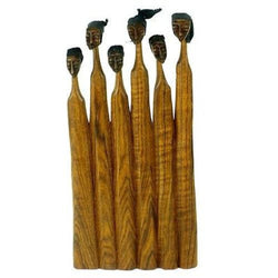 8-inch Sandalwood Extended Family Sculpture Handmade and Fair Trade