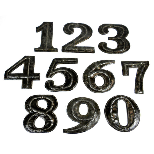 Hatian Metal House Number - Sold Individually Handmade and Fair Trade