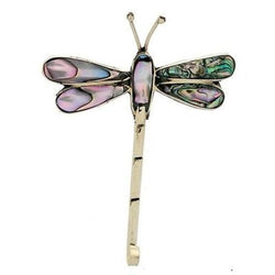 Alpaca Silver Abalone Dragonfly Pin Handmade and Fair Trade