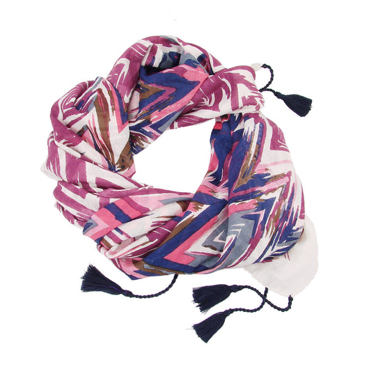 Flamestitch Scarf - Pink Handmade and Fair Trade