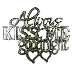 Kiss Me Goodnight Metal Wall Art - Croix des Bouquets