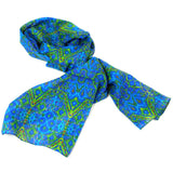 Blue Psychedelic Cotton Scarf - Asha Handicrafts