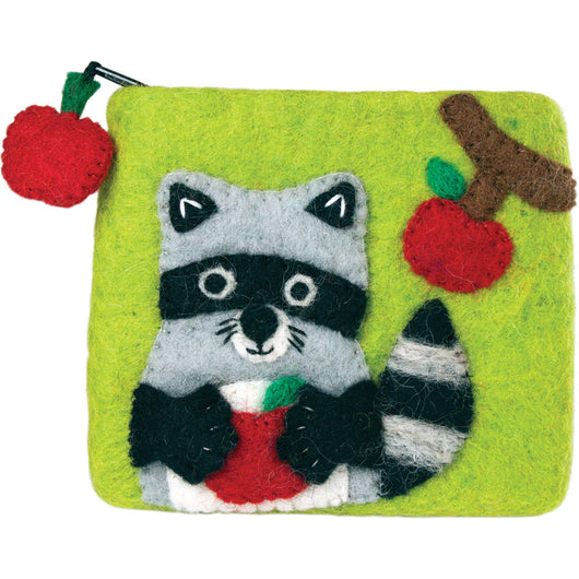 Felt Coin Purse - Raccoon - Wild Woolies (P)