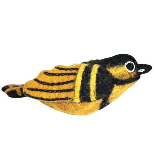 Wild Woolies Felt Bird Garden Ornament - Varied Thrush - Wild Woolies (G)