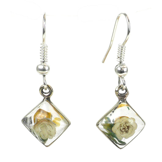 Small Nahua Flower Rhombus Earrings - Artisana