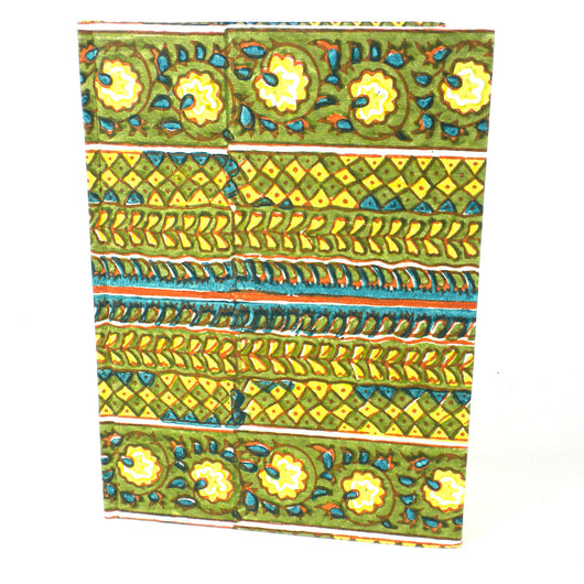 Green Rows Hard Cover Journal - Sustainable Threads (J)