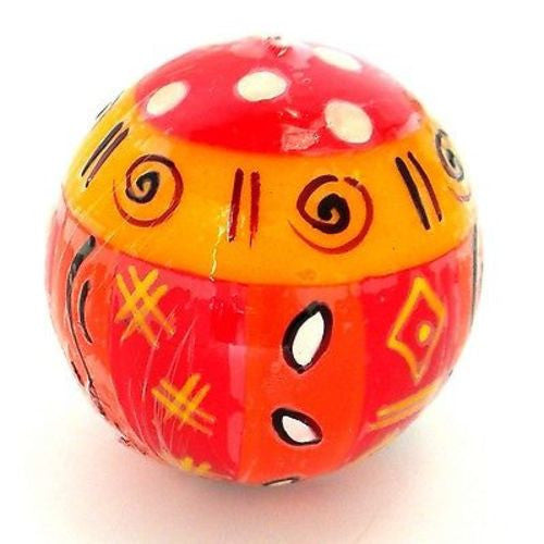 Hand-Painted Ball Candle - Zahabu Design Handmade and Fair Trade