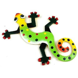 Eight Inch Green Feet Metal Gecko - Caribbean Craft