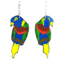 Painted Parrot Earrings Handmade and Fair Trade