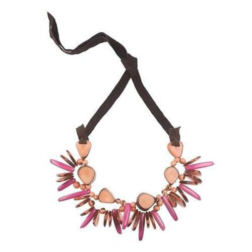 Rhumba Necklace in Salmon Handmade and Fair Trade