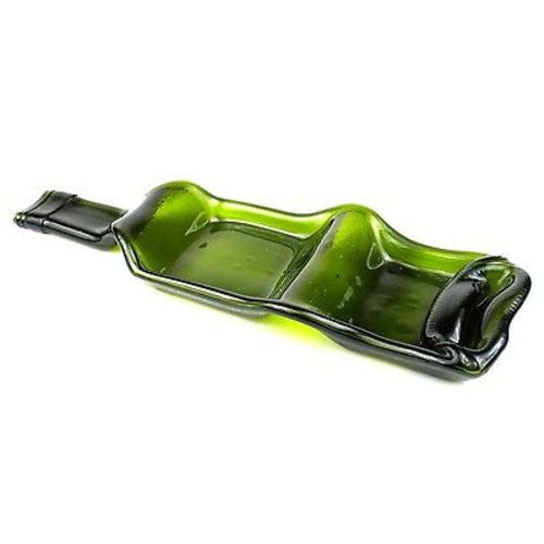 Recycled Green Glass Bottle Dual Tray Handmade and Fair Trade