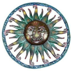 Hand Painted Sun Metal Wall Art Handmade and Fair Trade