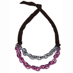 Dual Tagua Link Necklace in Periwinkle Handmade and Fair Trade