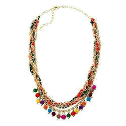 Multicolor Kantha Carnival Necklace Handmade and Fair Trade