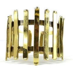 Fence Brass Cuff Handmade and Fair Trade