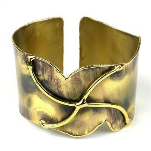 Brass Pinwheel Cuff Handmade and Fair Trade