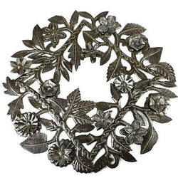 Steel Drum Wreath 15-inch Metal Wall Art Handmade and Fair Trade