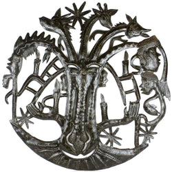 Haitian Metal Wall Art ce with Many Heads - 004 Handmade and Fair Trade