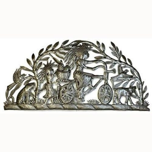 Steel Drum Art - Semi Circle Bicycle Handmade and Fair Trade