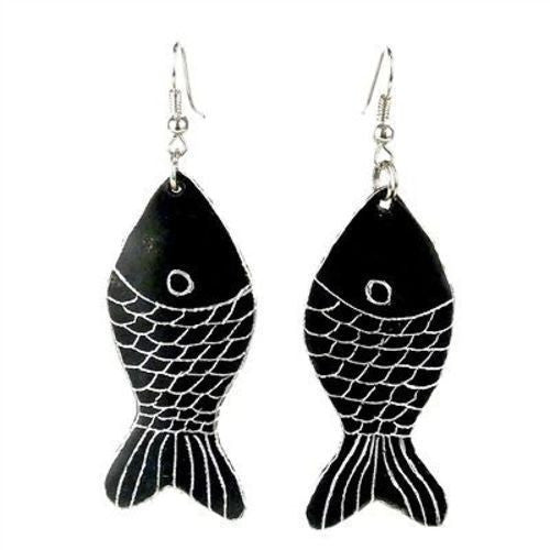 Recycled Aluminum Pan  Fish Earrings Handmade and Fair Trade