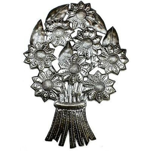 Bouquet of Flowers Metal Wall Art Handmade and Fair Trade